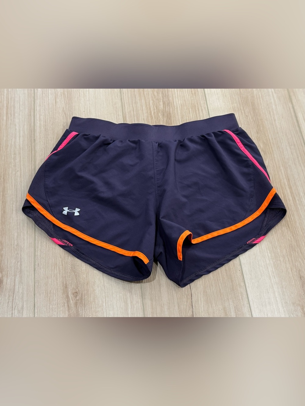 Under Armour On The Fly Shorts Women Small Navy Lined Running Athletic 3”